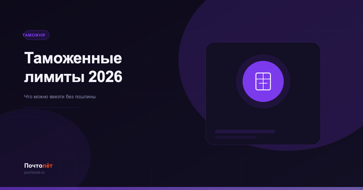 Таможенные лимиты 2026: что можно ввезти без пошлины